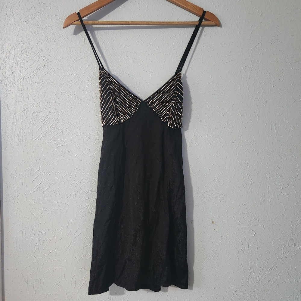 Free People Intimately Shooting Star Slip Dress Babydoll Embellished Punk Alt